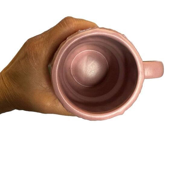 "Knitting Keeps Me from Unravelling" Pink Yarn Ceramic Coffee Tea Cocoa Mug - Picture 4 of 4